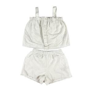 Gap White Eyelet Tank Shorts Outfit size 3